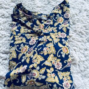 Women's Floral Blue Top